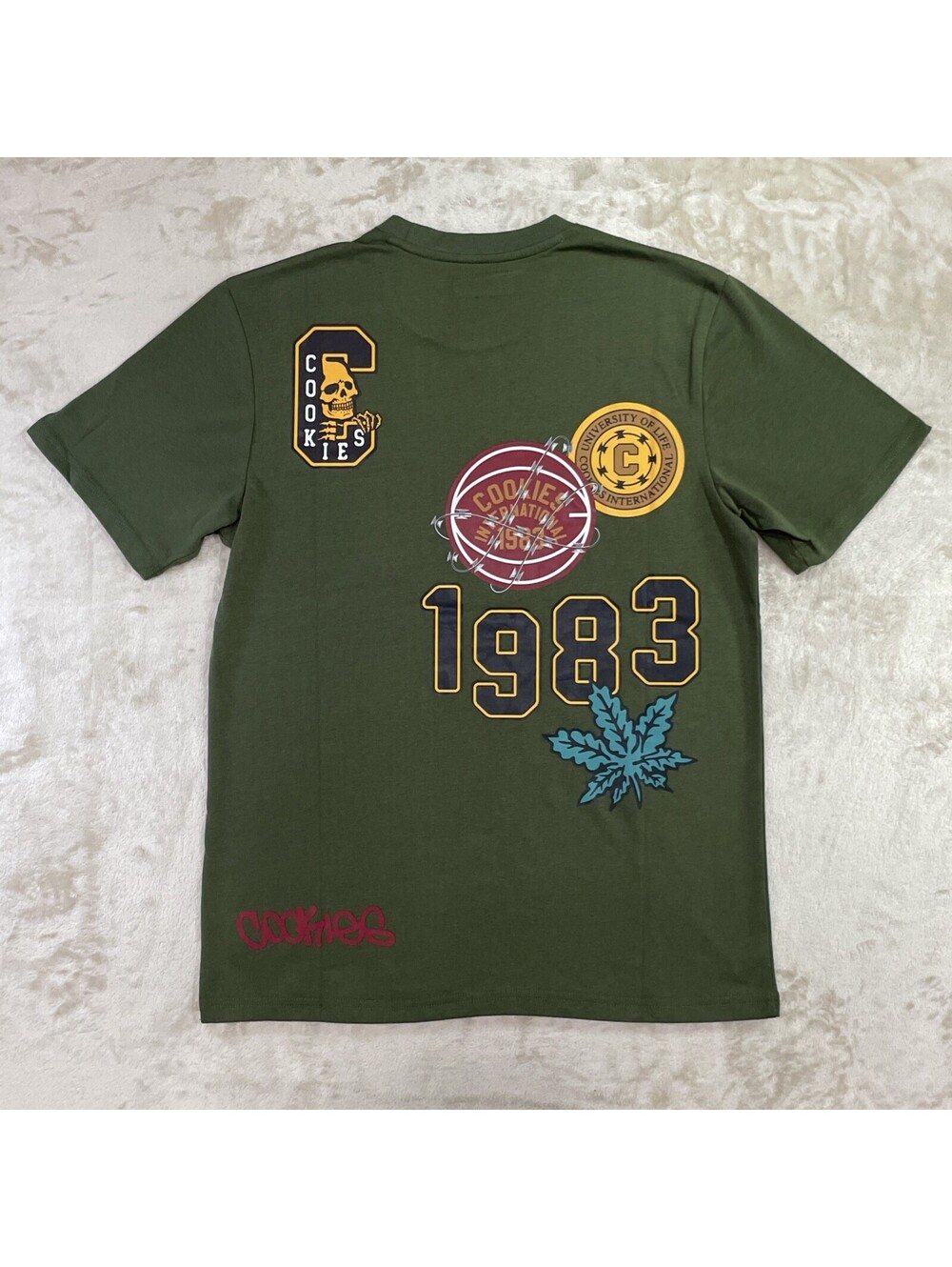 Cookies Livewire Pocket Shirt Olive 1983 Graphic Streetwear Tee Mens Medium NEW